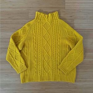 Beaumont Organic Lambs Wool Cable Knit Sweater (oversized) size S